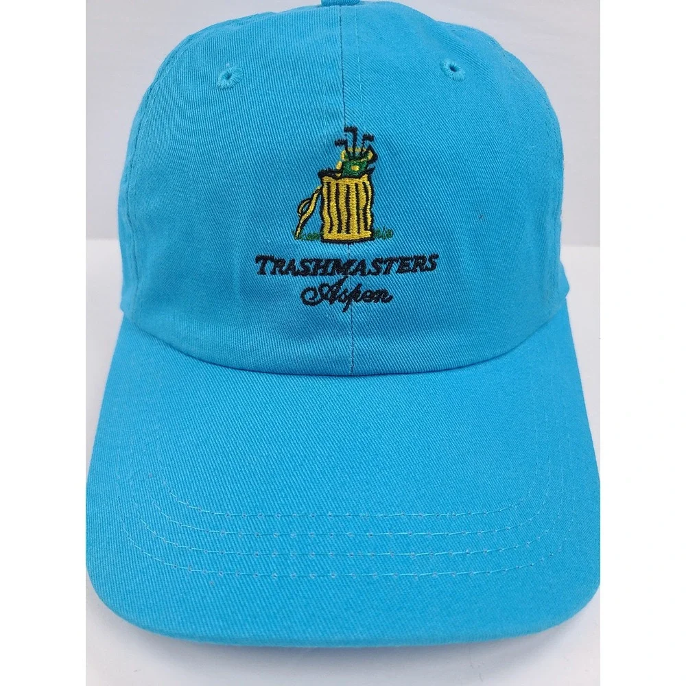 American‎ Dry Goods Trashmasters Aspen Golf Hat Blue Cotton Adjustable Cap 0166